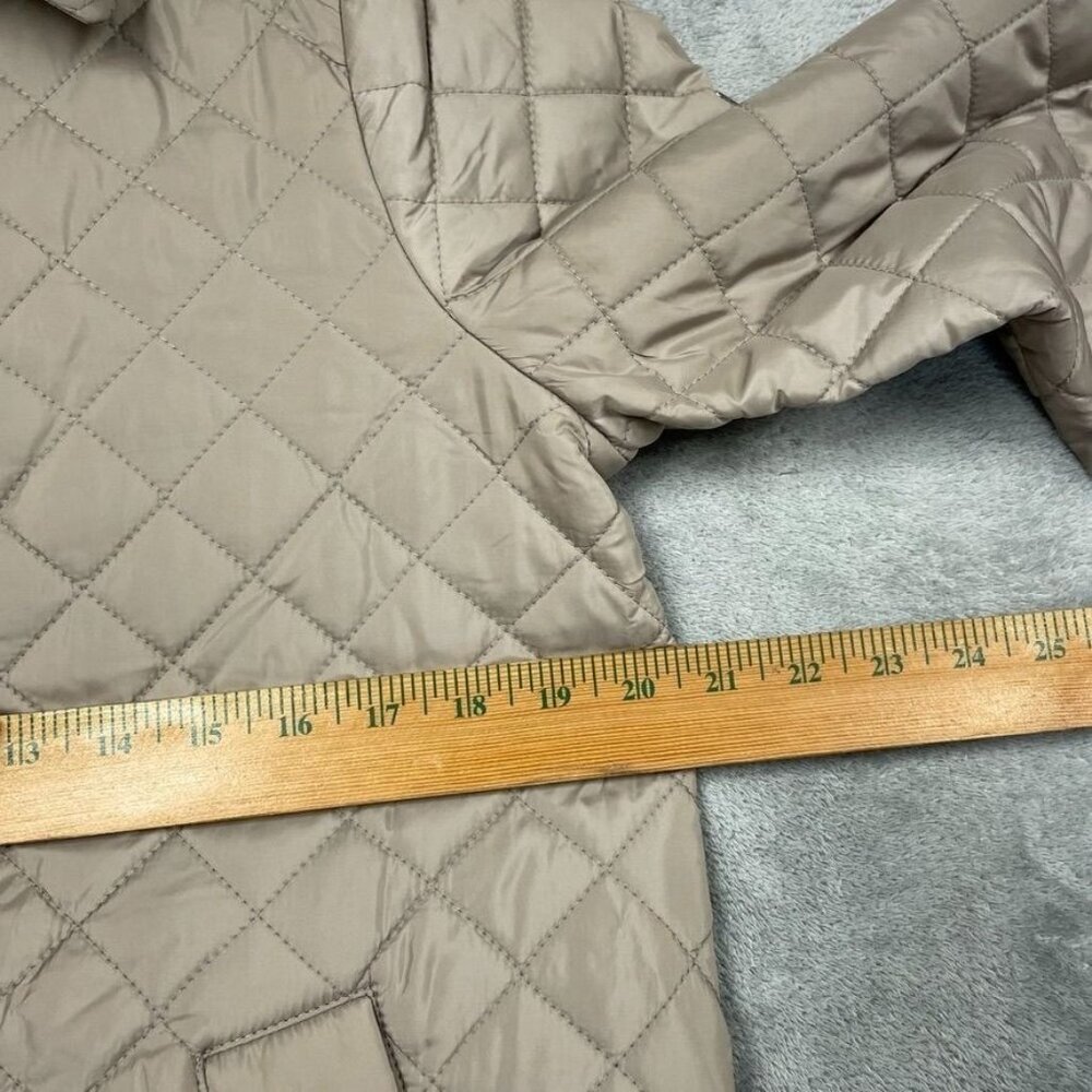 Anne Klein Womens Quilted Tan Jacket Small Lightweight Snap Front d0473 - Picture 7 of 10